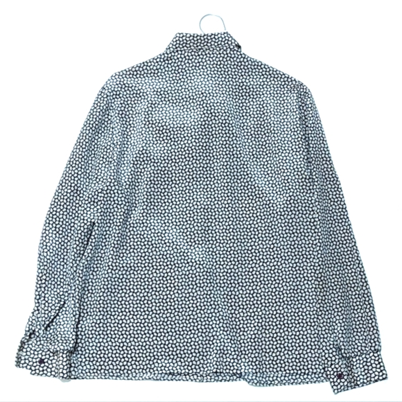 Russ | Vintage Button Blouse | Abstract Spot Ruffle | Art Deco | Business Office - Picture 5 of 7